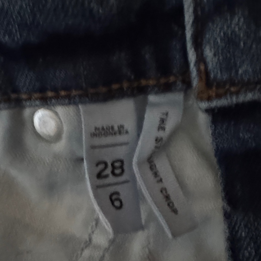 LOFT The Straight Crop High Rise Jeans - Picture 8 of 9